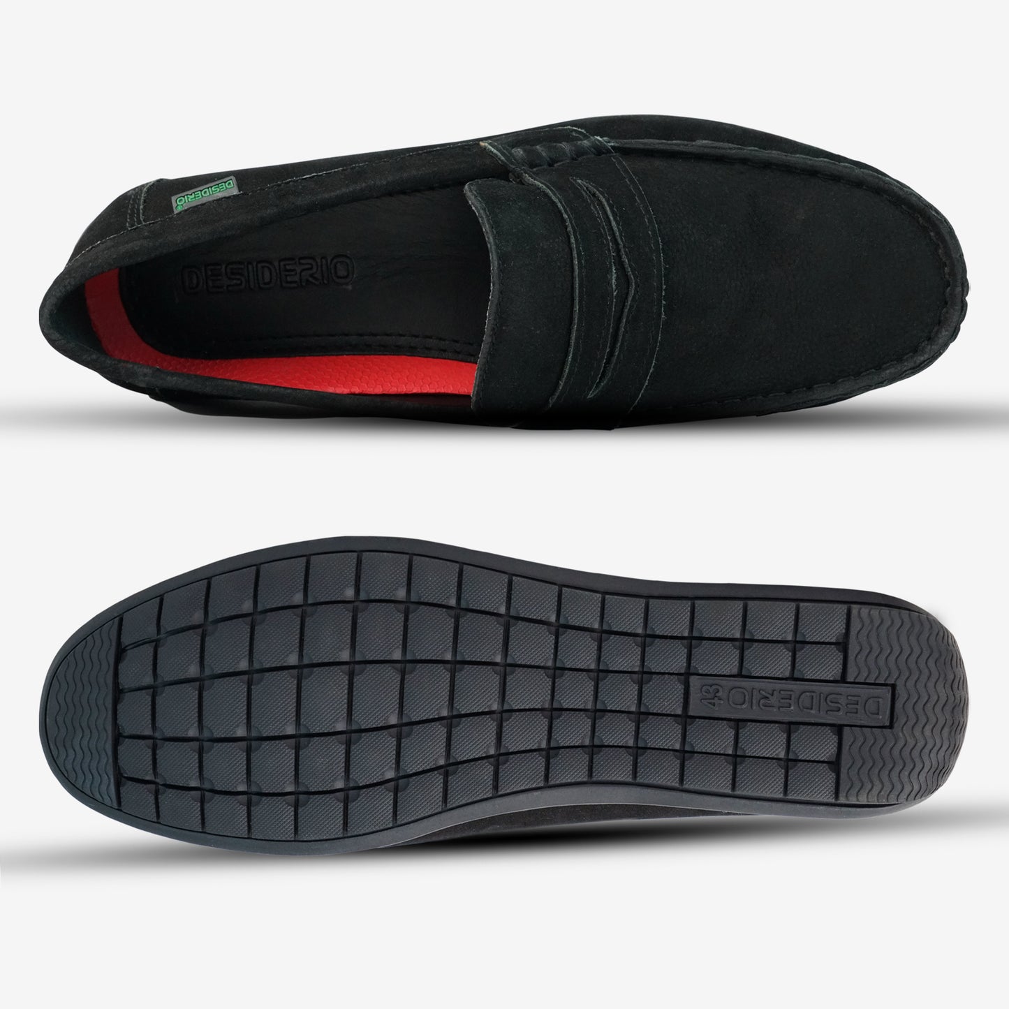 Cow Leather Nubuck Driving Shoes D-01