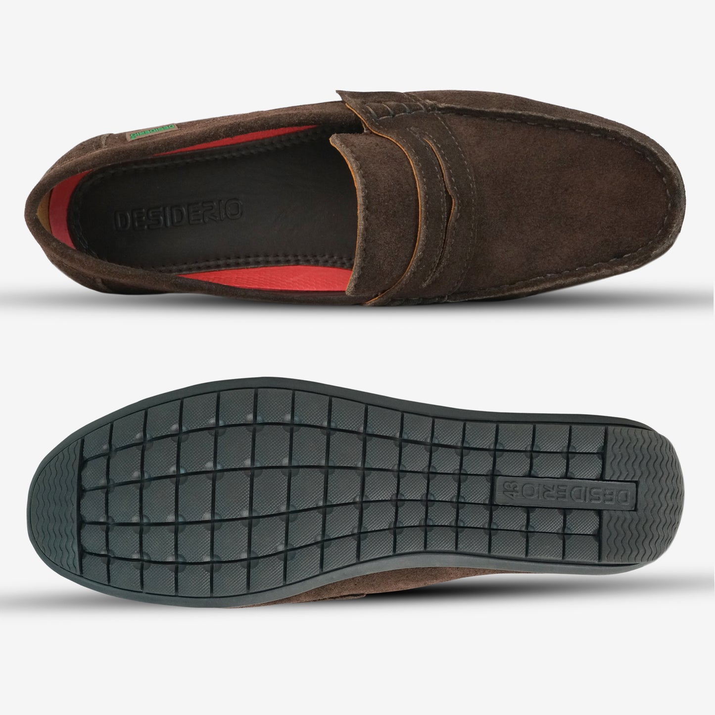 Cow Leather Suede Driving Shoes D-01