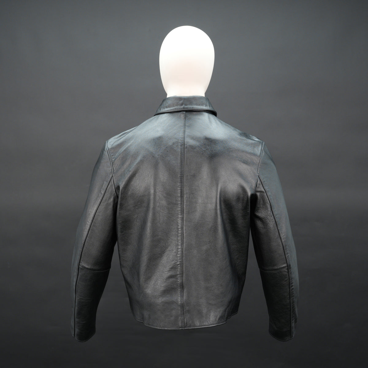 Black Genuine Leather Button Down Leather Jacket