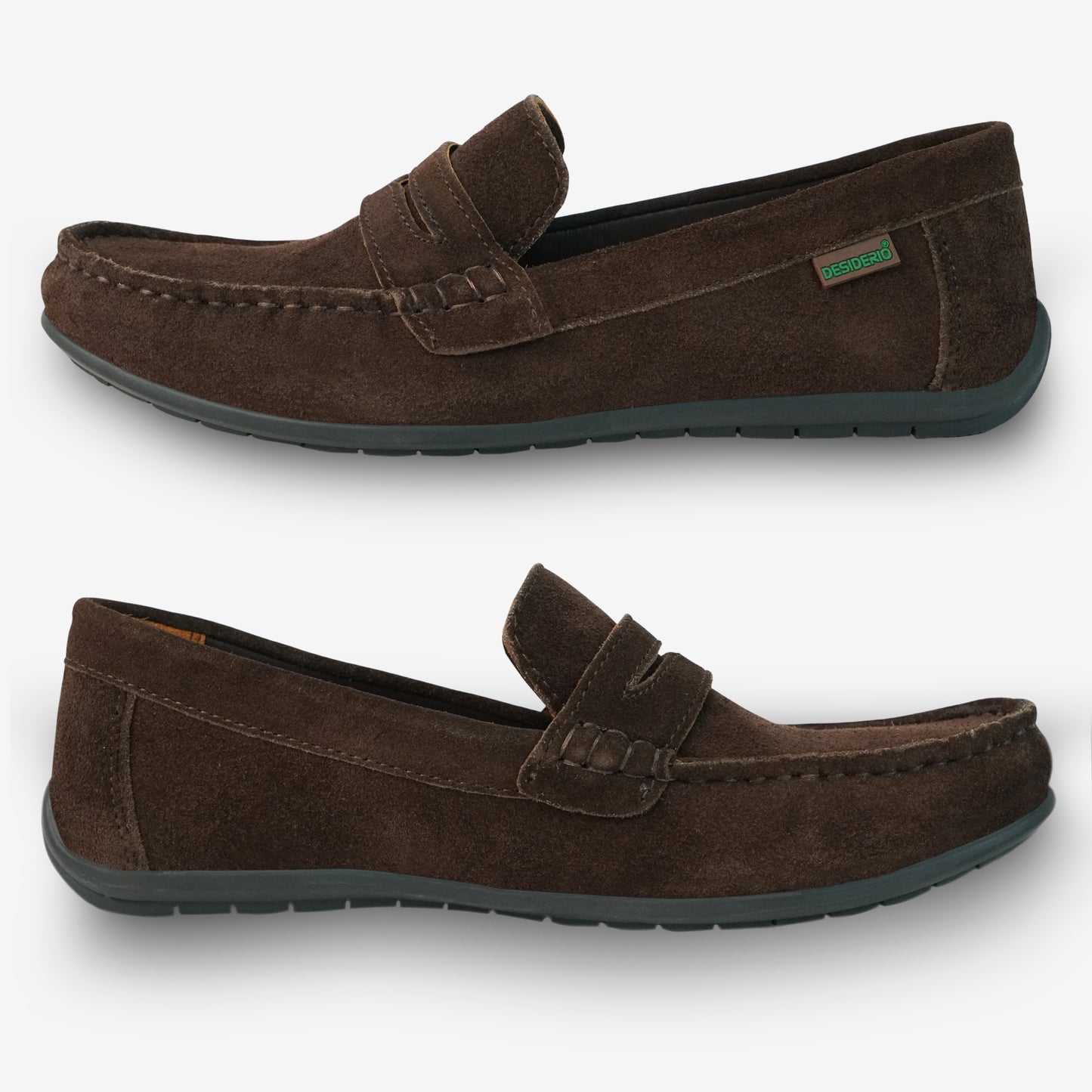 Cow Leather Suede Driving Shoes D-01