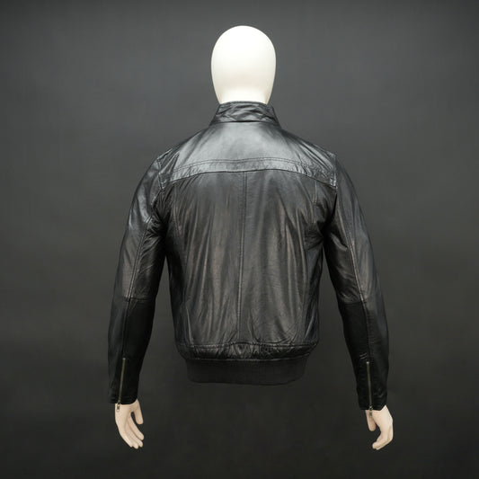 Real Leather Zipper Jacket