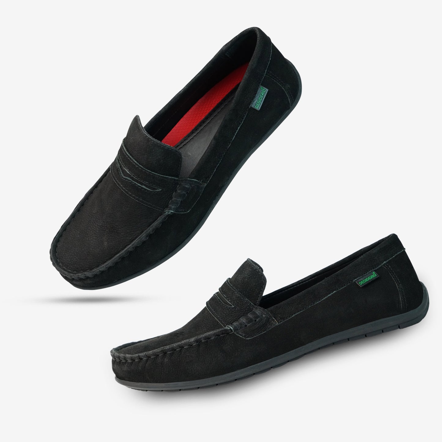 Cow Leather Nubuck Driving Shoes D-01