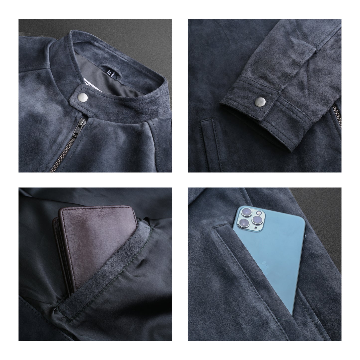 Cow Leather Jacket for Men's Fashion Stylish Slim Fit Suede Leather Jacket (Desi-Walo)