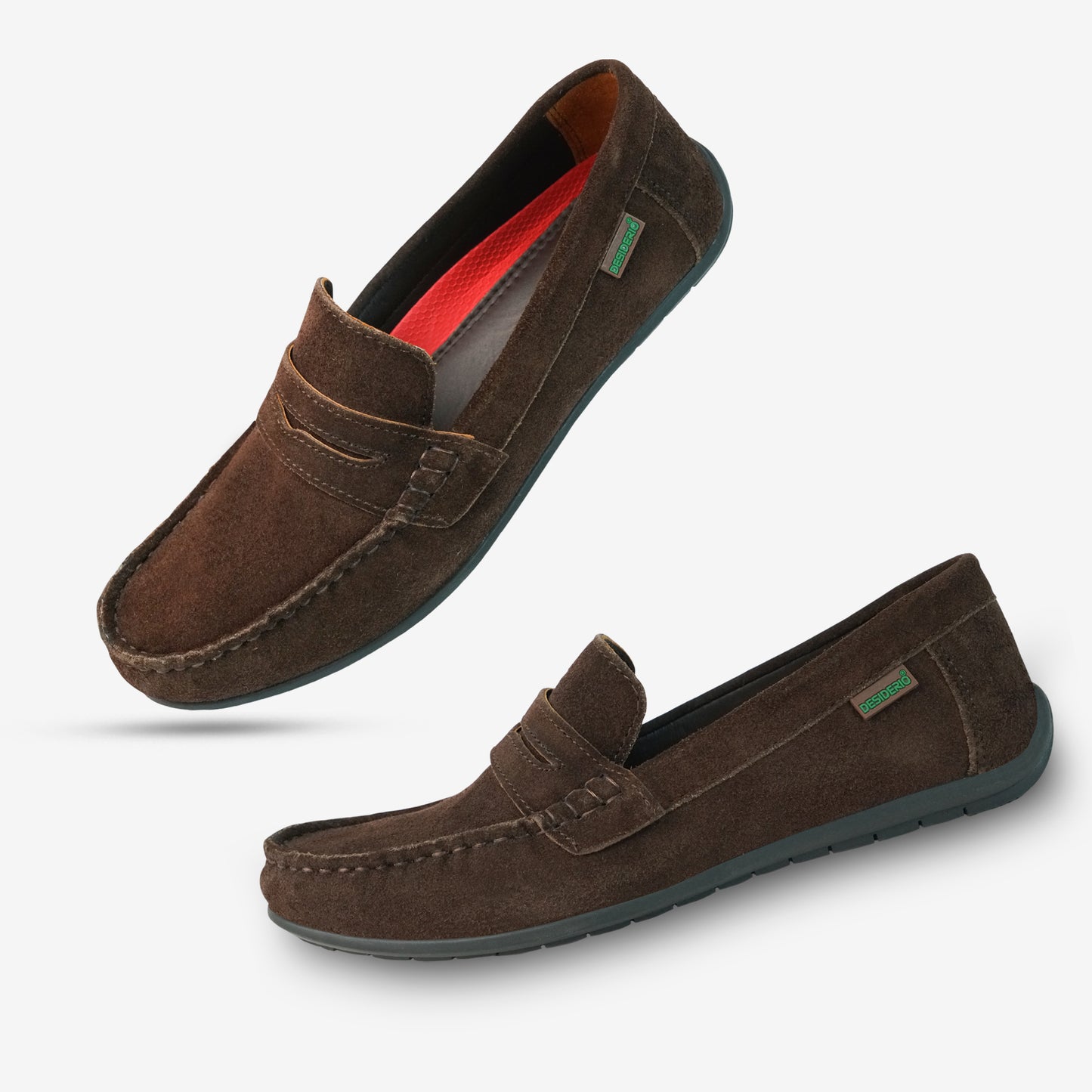 Cow Leather Suede Driving Shoes D-01