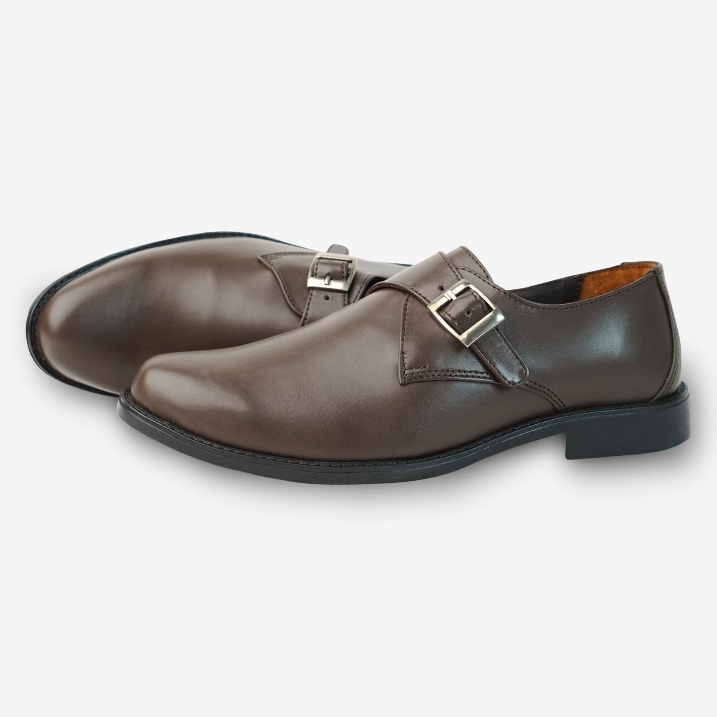 Rich brown cow leather shoes featuring soft sheep leather lining and a comfortable insole blend for lasting wear
