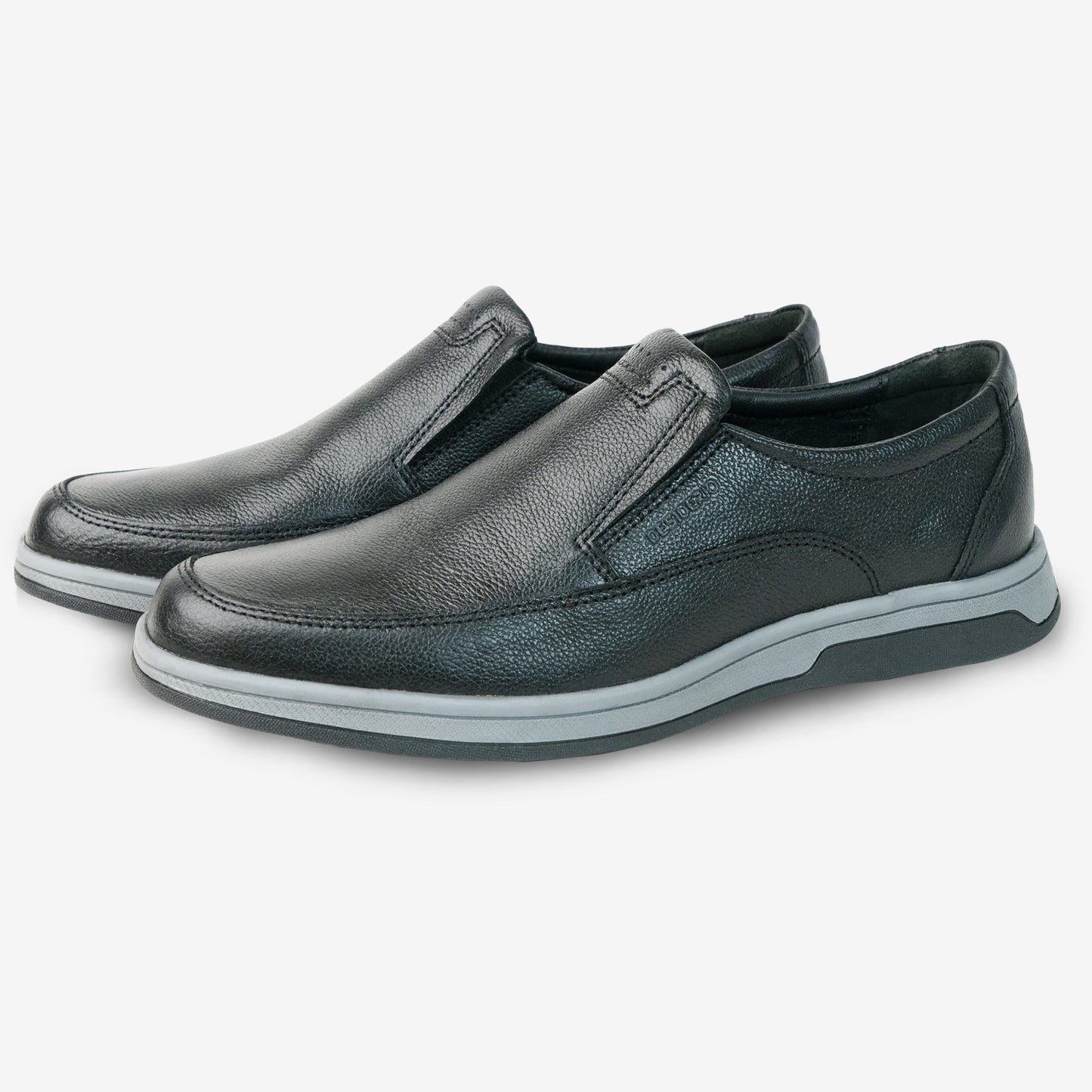 Black Cow Leather Milled Loafer PRT-03 with slip-resistant rubber sole, designed for durability, comfort, and versatile daily wear