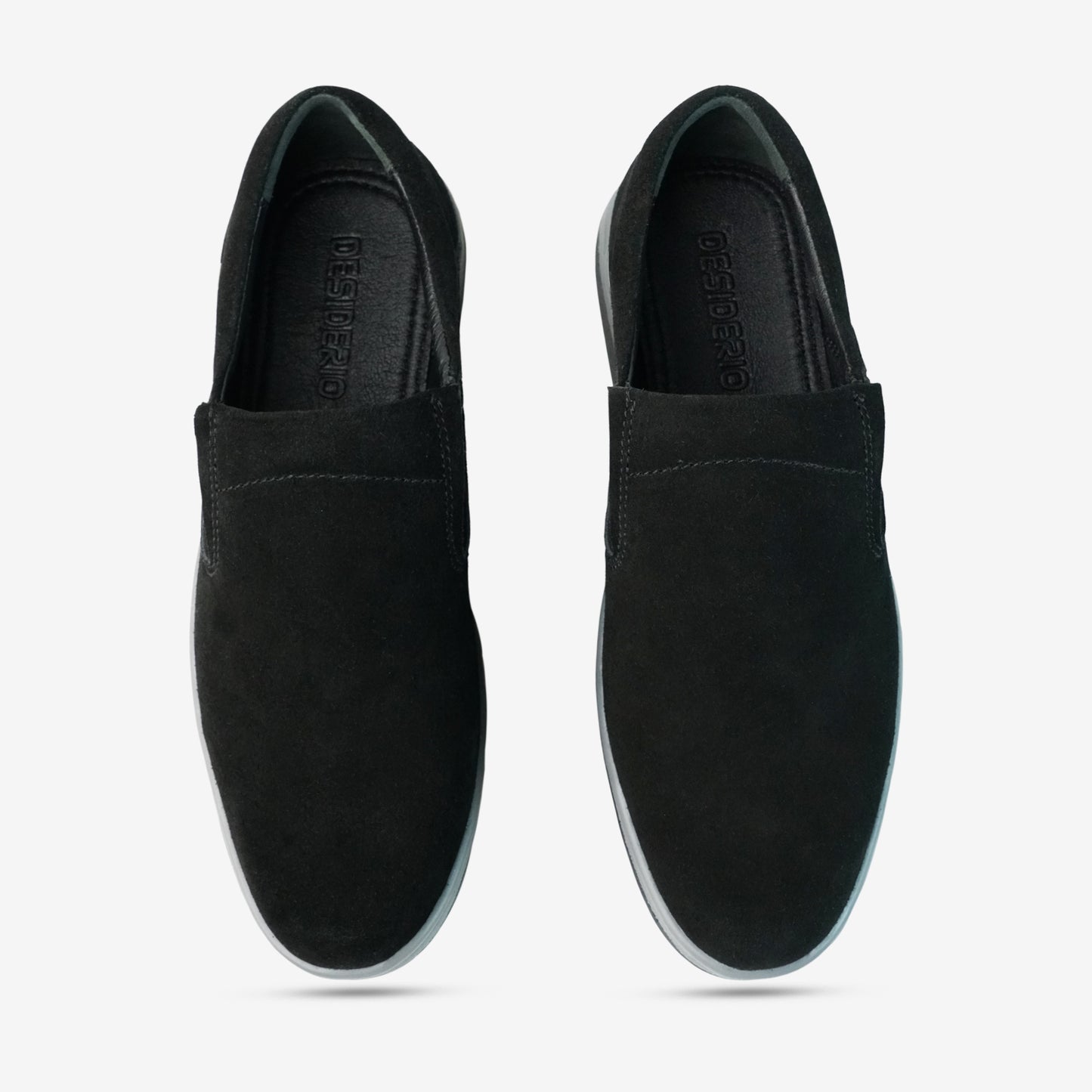 Black cow leather suede loafer PRT-01 with slip-resistant rubber sole, designed for durability, comfort, and versatile daily wear