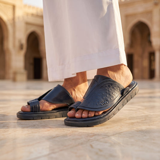 Arabic Chappal Ostrich Print
#Desiderio #DesiderioShoes #ArabicChappal #OstrichPrint #MensFootwear #LeatherShoes #TraditionalFootwear #PremiumFootwear