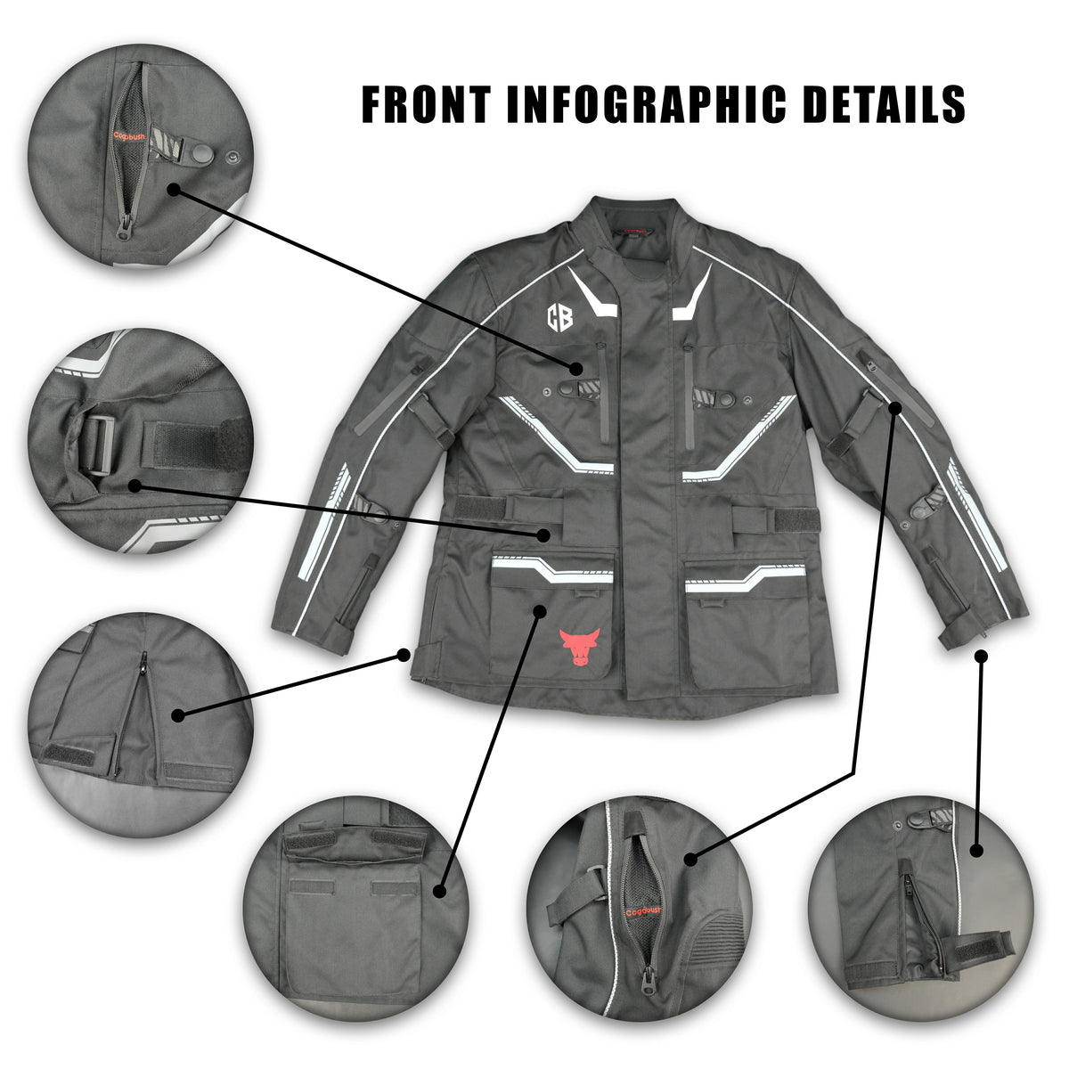 Cogobush Grey Tactical Adventure Motorcycle Riding Jacket
#Desiderio #MotorcycleJacket #AdventureRiding #TacticalJacket #RidingGear #BikerStyle #ProtectiveGear #MotorcycleApparel