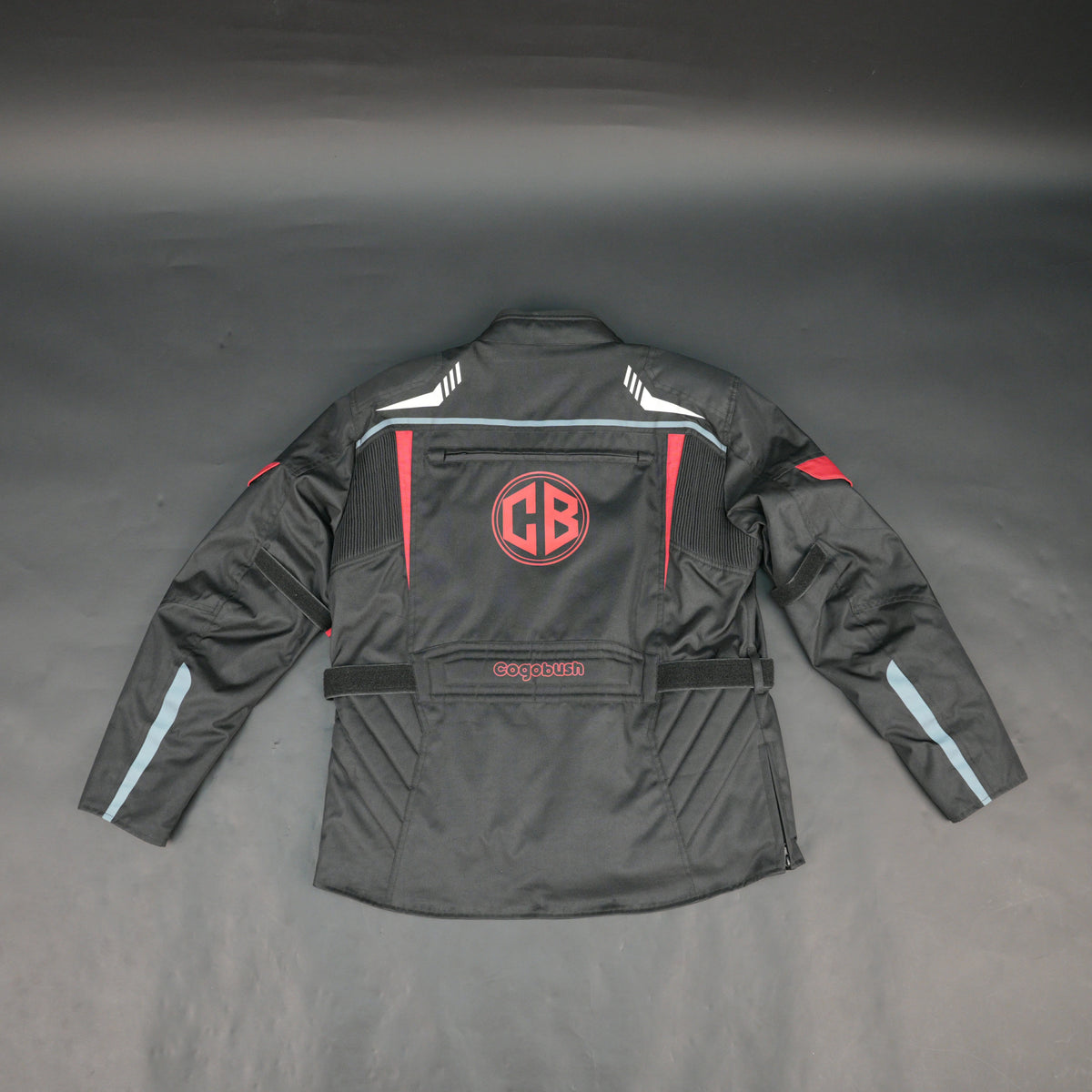 Cogobush Men's Black Motorcycle Riding Jacket with Red Accents - Waterproof Breathable Bike Protective Jacket #Desiderio #MotorcycleJacket #WaterproofJacket #RidingGear #ProtectiveGear #BikerStyle #BreathableJacket #MotorcycleApparel