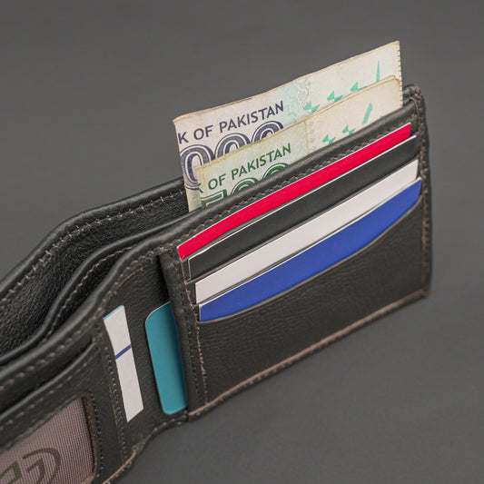 Genuine Leather Wallet for Men – Black #Desiderio #GenuineLeather #LeatherWallet #MensWallet #BlackWallet #BifoldWallet #MensAccessories