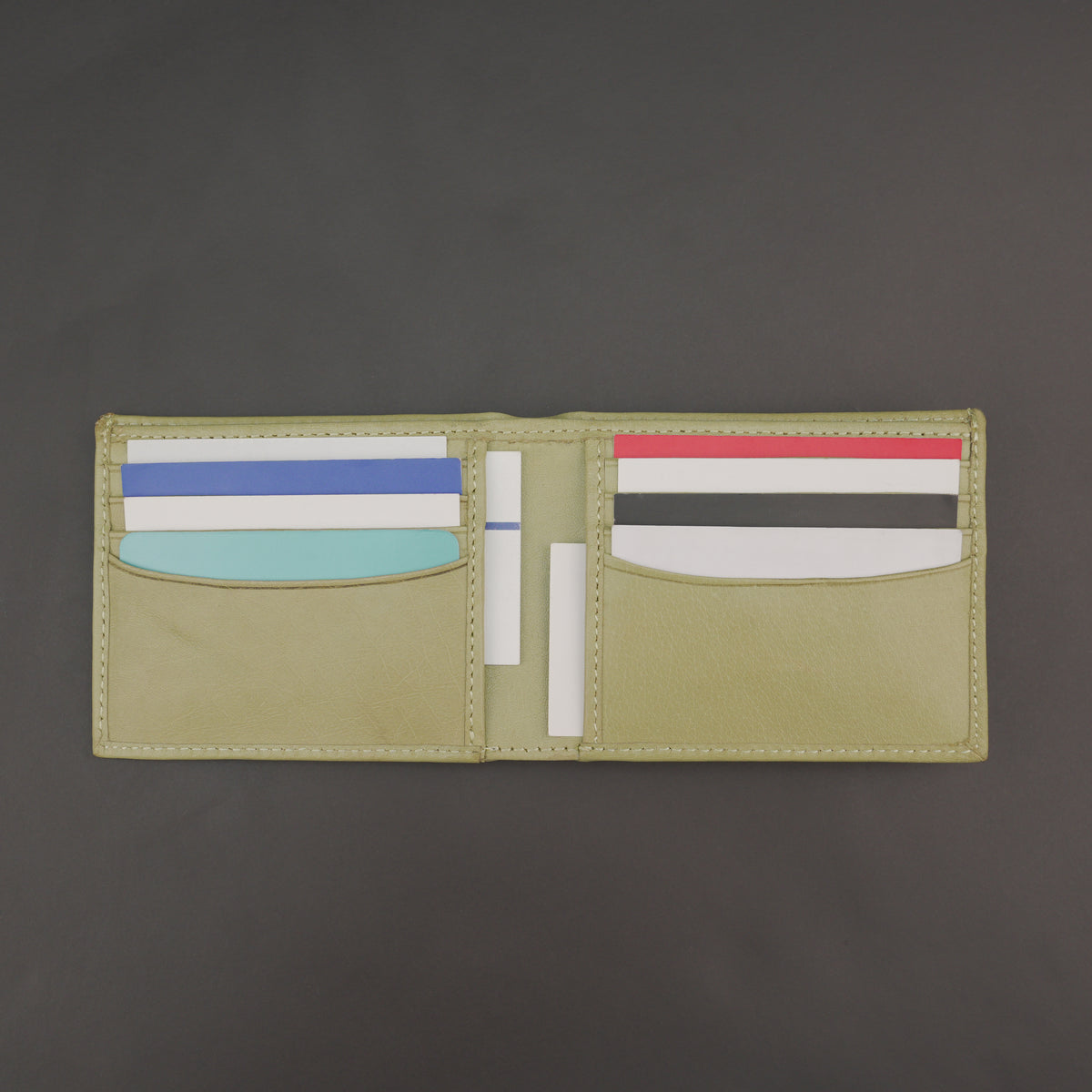 Genuine Leather Wallet for Men – Green #Desiderio #LeatherWallet #MensWallet #GreenWallet #GenuineLeather #MensAccessories #LeatherGoods