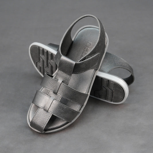 Stylish cow-printed leather footwear with soft lining, cushioned insole, and durable TPR sole for comfort and grip.