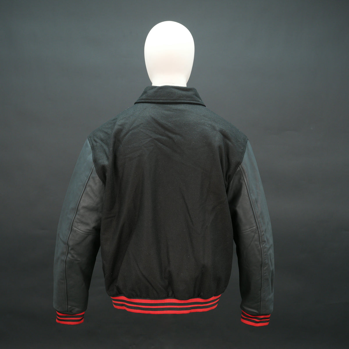 Mens Black Varsity Jacket with Leather - Button Up Letterman Jacket
#Desiderio #VarsityJacket #LettermanJacket #MensJacket #LeatherJacket