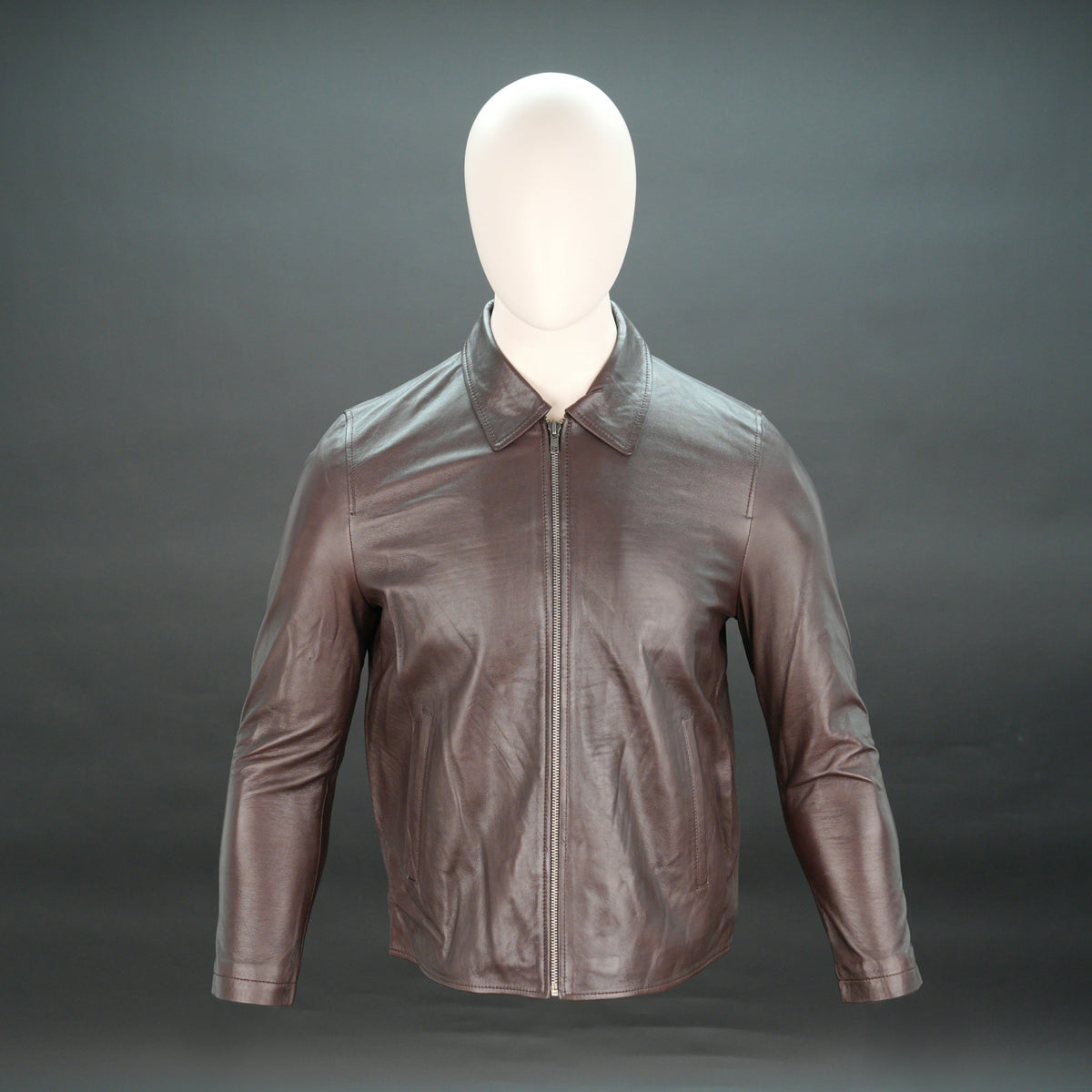 Men’s Brown Leather Biker Jacket Desiderio #LeatherJacket #BikerJacket #MotoJacket #MensFashion