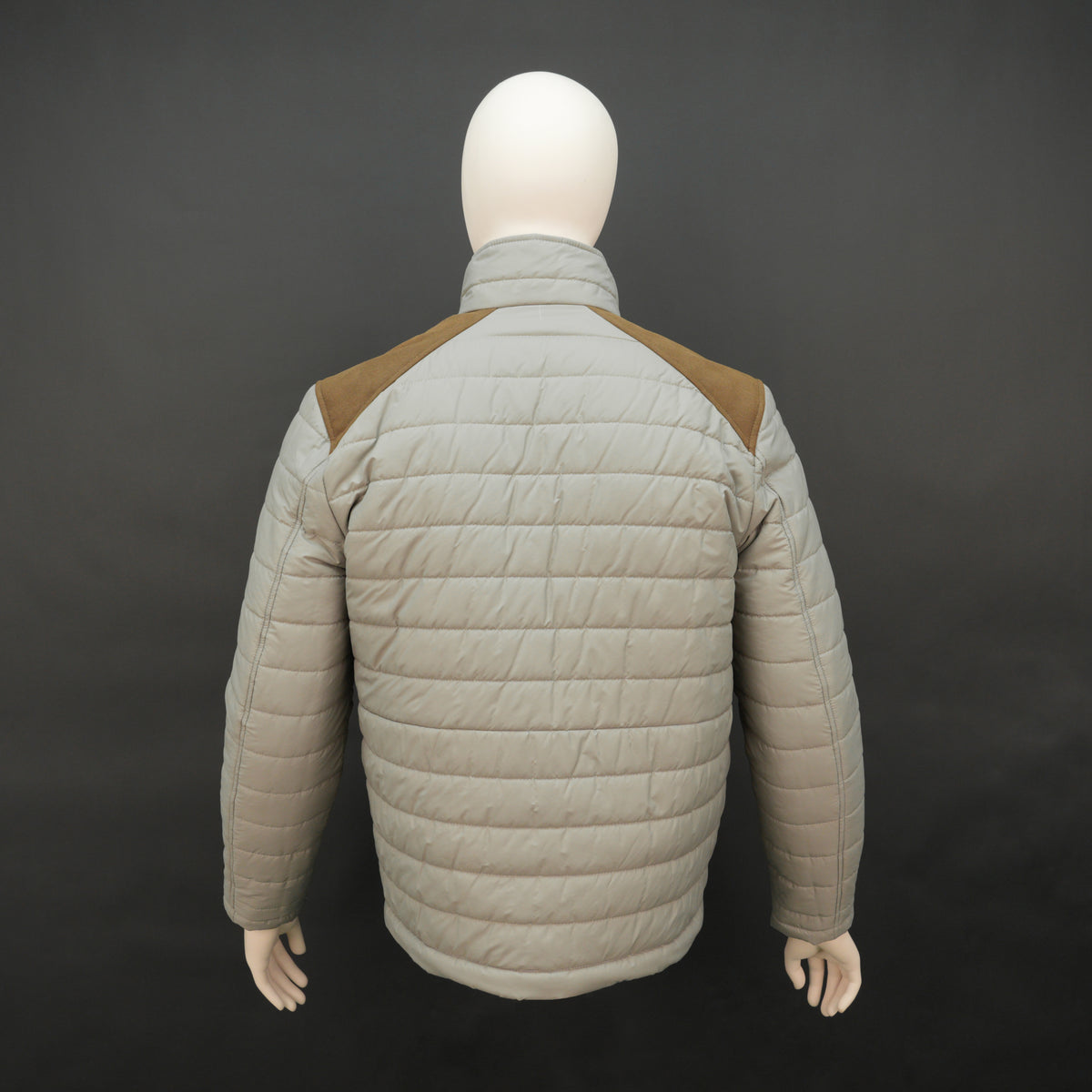 Men's Two Tone Zipper Quilted Puffer Jacket #Desiderio #DesiderioMenswear #PufferJacket #QuiltedJacket #TwoToneJacket #MensFashion #WinterWear #CasualStyle