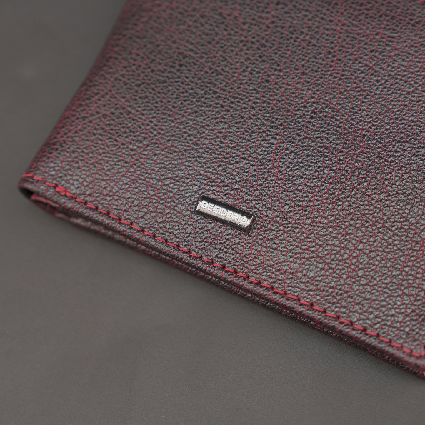 Premium maroon leather wallet, slim, durable, and lightweight holds 10 cards with 2 cash compartments.