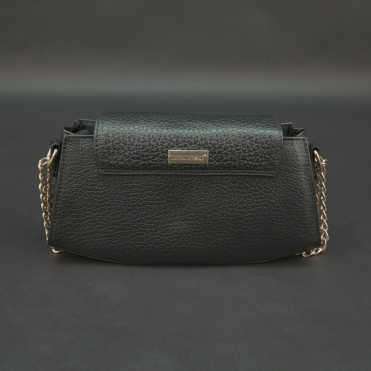 Real Leather Handbag With Brass Chain #Desiderio #LeatherHandbag #GenuineLeather #BrassChainBag #WomensBag #PremiumLeather #LuxuryAccessories
