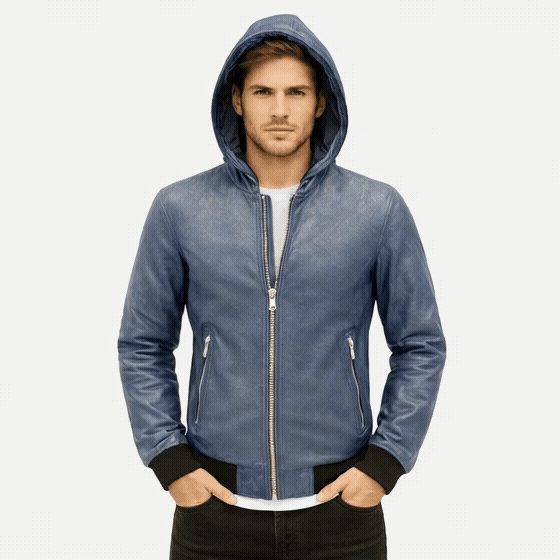 Real Sheep Leather Hooded Jacket
#Desiderio #GenuineLeather #SheepLeather #LeatherJacket #HoodedJacket #MensFashion #PremiumLeather #WinterStyle