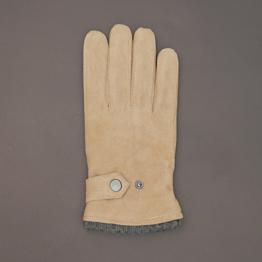 Real leather winter gloves made from goat suede with soft Playboy lining, foam padding for warmth and comfort, premium smooth finish, available in three colors