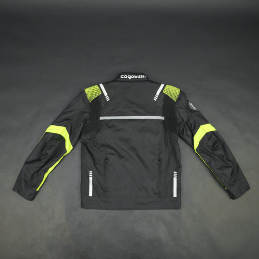 Cogobush Black & Neon Yellow Mesh Motorcycle Riding Jacket
#Cogobush #MotorcycleJacket #RidingGear #MeshJacket #MotoJacket
