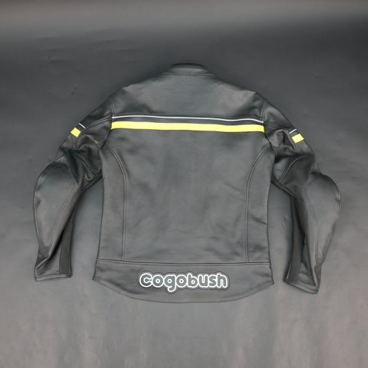 Mens Grey Leather Mesh Motorcycle Jacket with Yellow Reflective Strips - Premium Safety Riding Jacket
#Desiderio #MotorcycleJacket #MensLeatherJacket #SafetyRidingJacket #BikerGear #MotorbikeJacket #LeatherRidingJacket #PremiumLeather