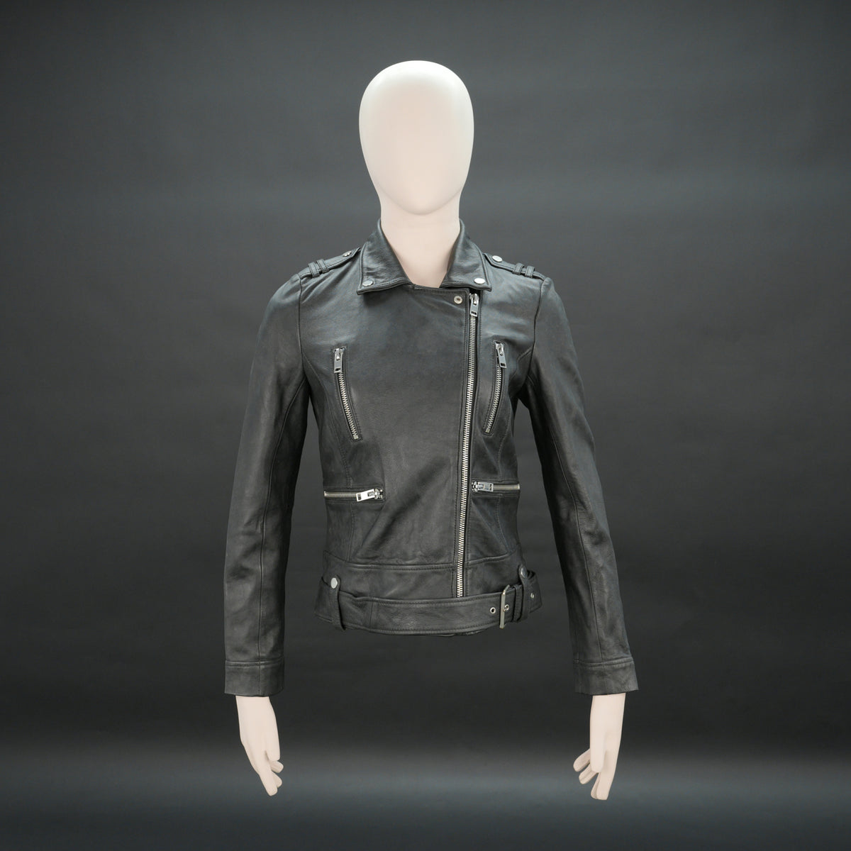 Women’s Black Biker Leather Jacket with Epaulets & Multi-Zippers
#Desiderio #LeatherJacket #WomensBikerJacket #BlackLeatherJacket #GenuineLeather #BikerFashion #PremiumLeather #StylishOuterwear