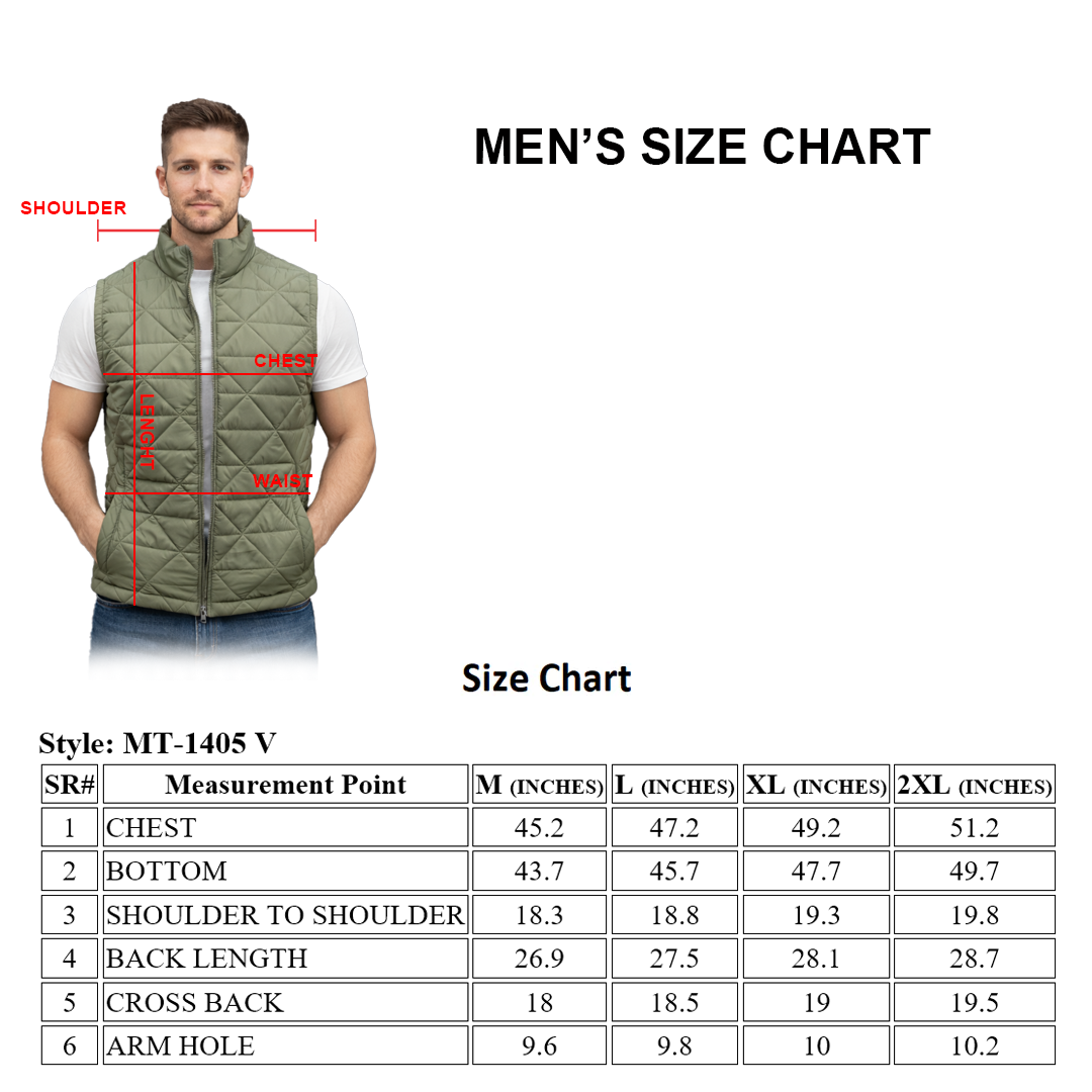 Men's Lightweight Quilted Puffer Vest Gilet
