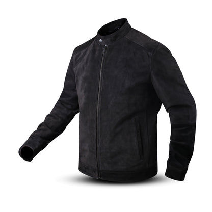 Cow Leather Jacket for Men's Fashion Stylish Slim Fit Suede Leather Jacket (Desi-Walo)