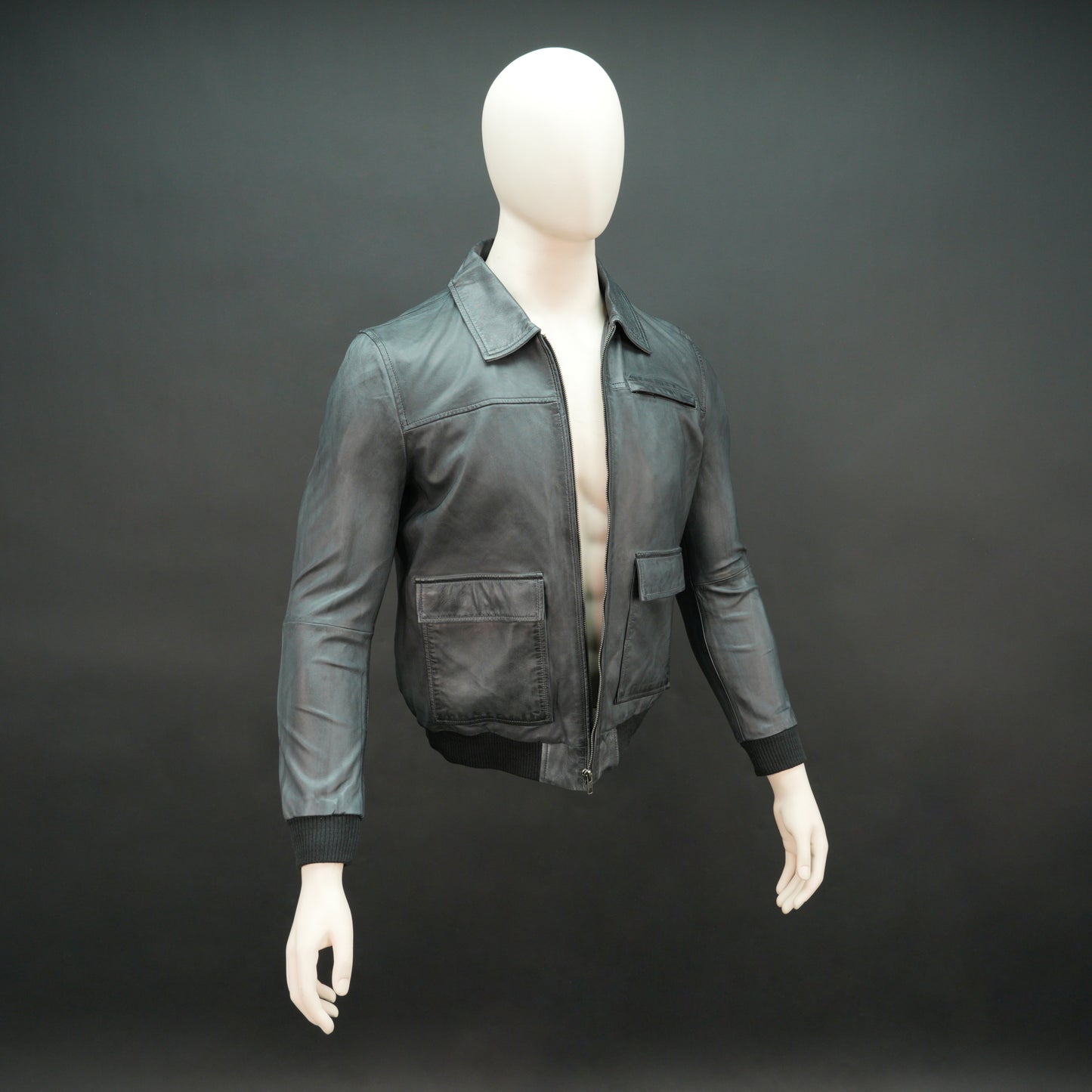 Real Leather Flap Pocekt Jacket