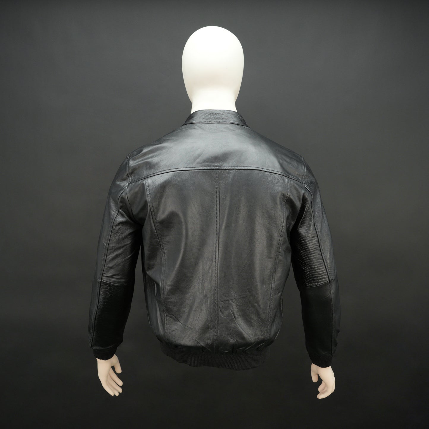 Real Leather Button Down Black Jacket