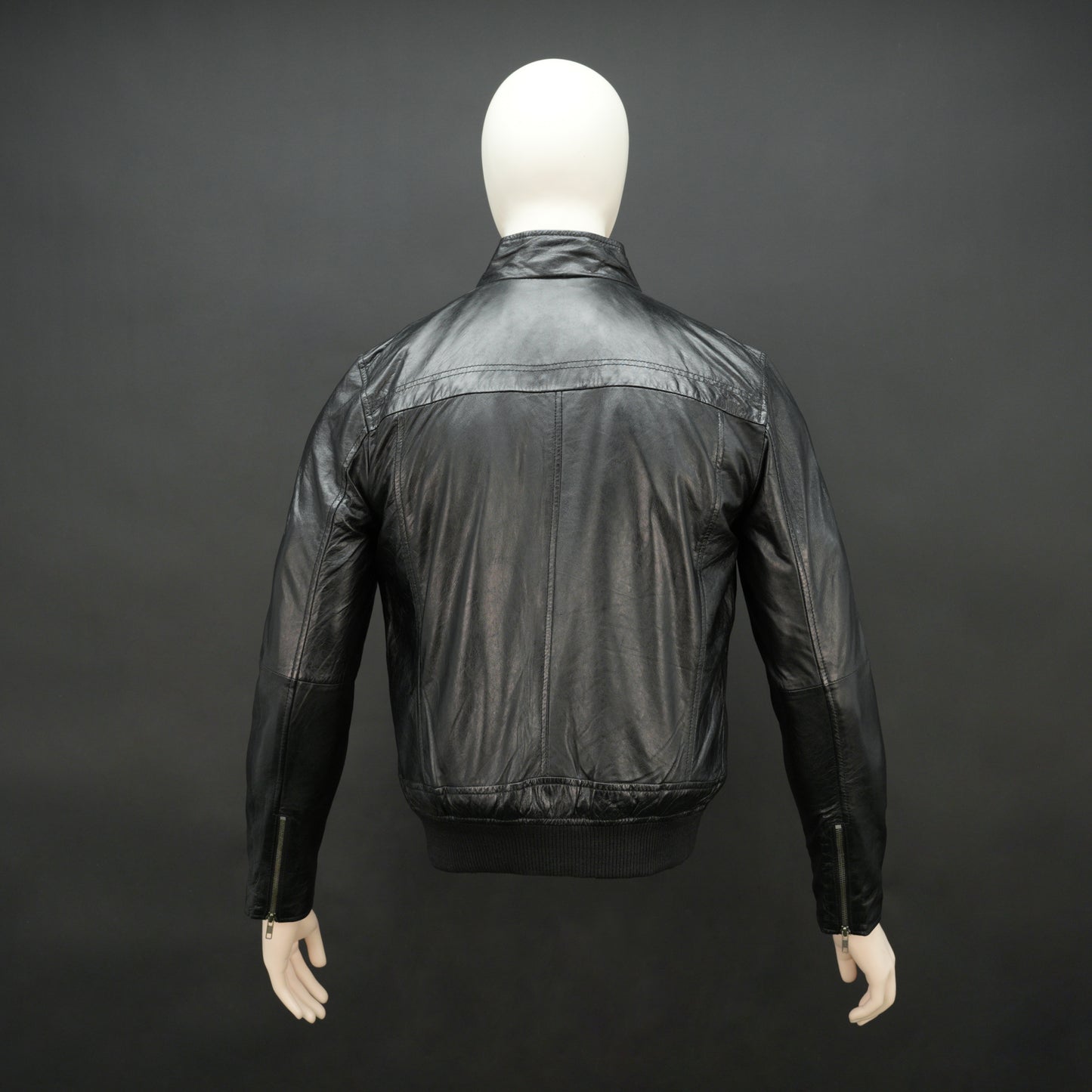 Real Leather Zipper Jacket