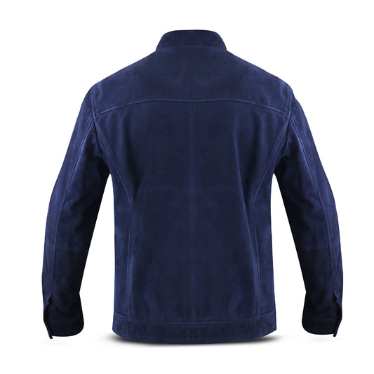 Cow Leather Jacket for Men's Fashion Stylish Slim Fit Suede Leather Jacket (Desi-Walo)