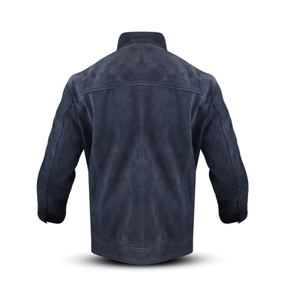 Cow Leather Jacket for Men's Fashion Stylish Slim Fit Suede Leather Jacket (Desi-Walo)