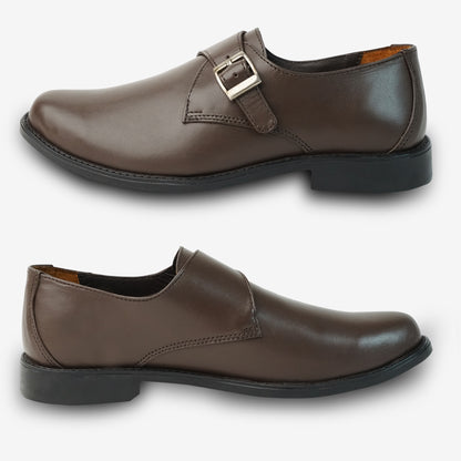Rich brown cow leather shoes featuring soft sheep leather lining and a comfortable insole blend for lasting wear