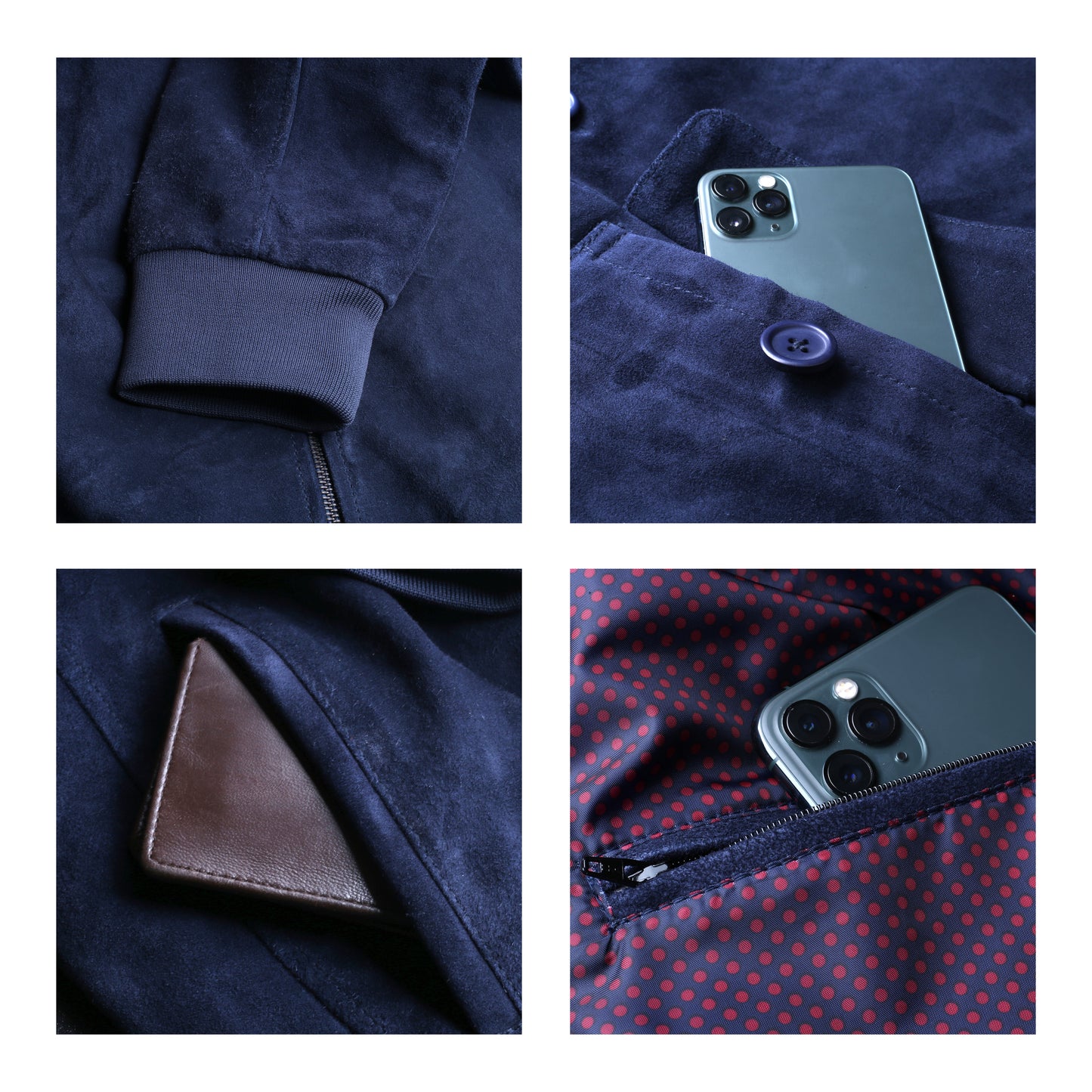 Cow Suede Coat Style Leather Jacket for Men's with Plastic Round Shape Front Buttons (Desi-Dani)