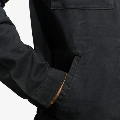Men's Stay Blessed Back Printed Denim Button Jacket