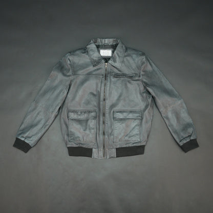 Real Leather Flap Pocekt Jacket