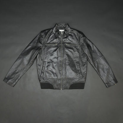 Real Leather Zipper Jacket