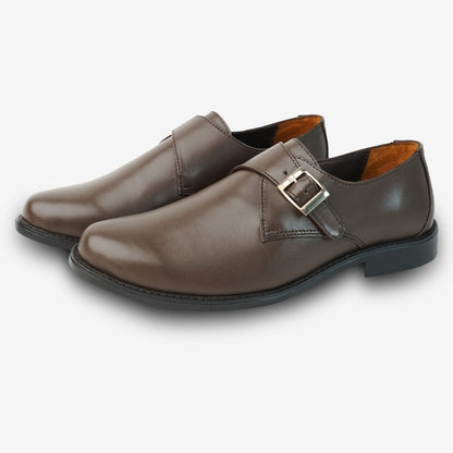 Rich brown cow leather shoes featuring soft sheep leather lining and a comfortable insole blend for lasting wear