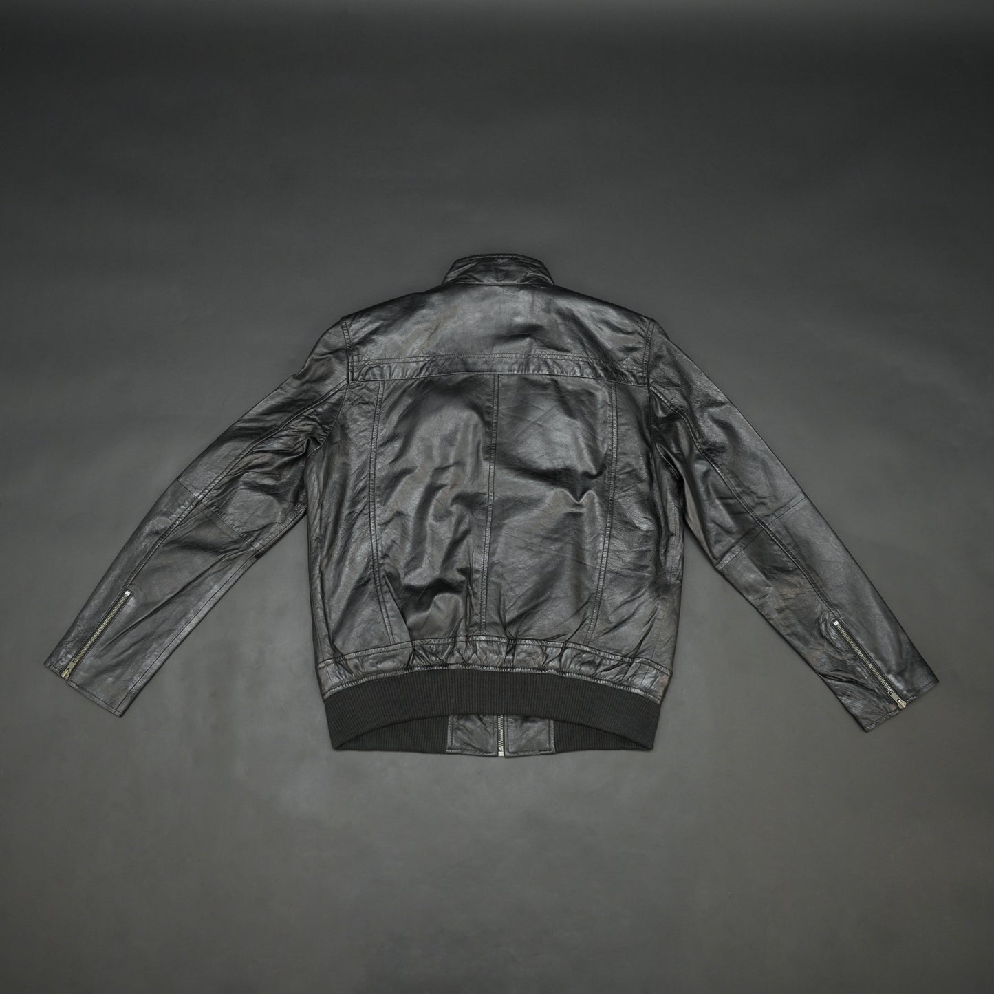 Real Leather Zipper Jacket