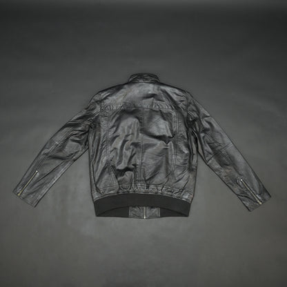 Real Leather Zipper Jacket