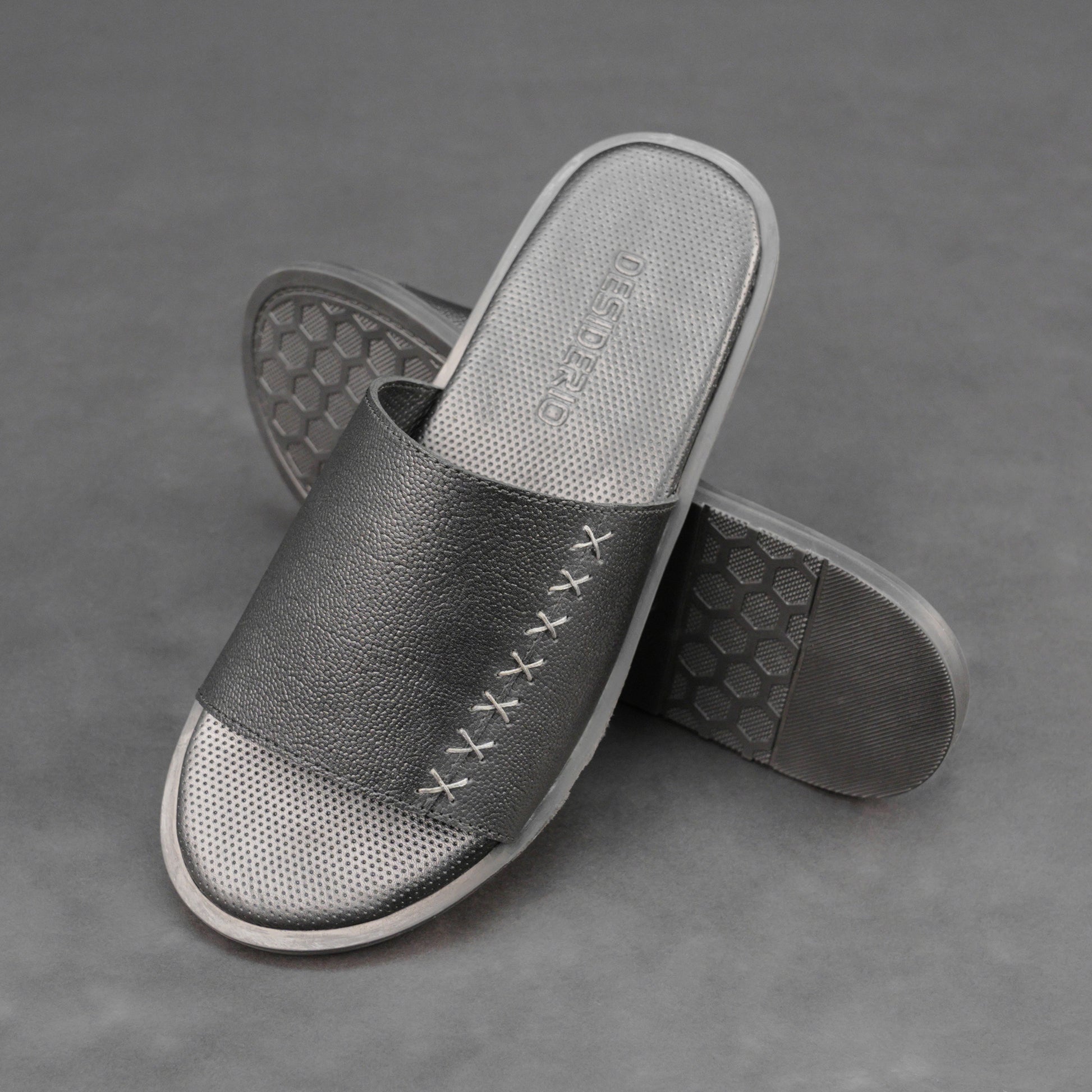 Cow printed leather shoes with breathable goat leather lining, cushioned leather and EVA insole, and durable TPR sole for comfort, support, and grip.