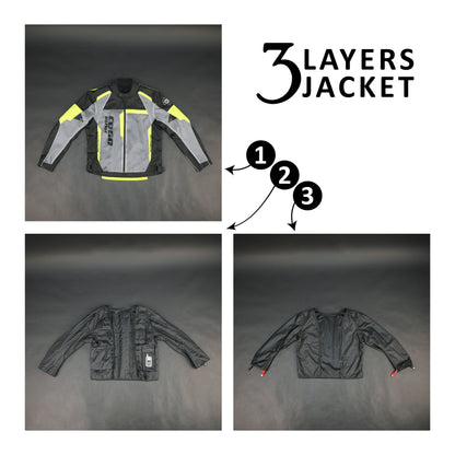 Cogobush Black & Neon Yellow Mesh Motorcycle Riding Jacket with Armor Pockets #Desiderio #MotorcycleJacket #MeshJacket #RidingGear #ArmorReady #BikerStyle #SummerRiding #ProtectiveGear