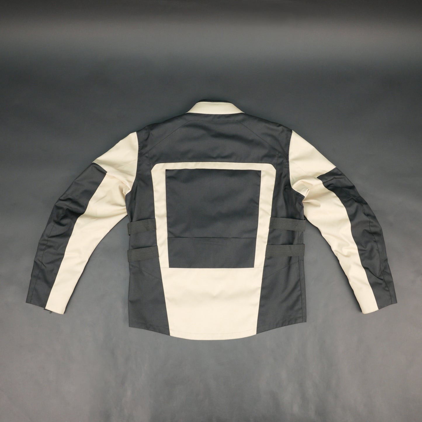 Cogobush Black & Beige Adventure Touring Motorcycle Riding Jacket with Armor Pockets #Desiderio #AdventureJacket #MotorcycleJacket #TouringGear #ArmorReady #RidingGear #BikerStyle #ProtectiveGear