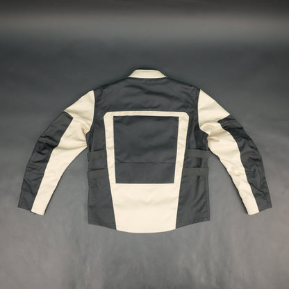 Cogobush Black & Beige Adventure Touring Motorcycle Riding Jacket with Armor Pockets #Desiderio #AdventureJacket #MotorcycleJacket #TouringGear #ArmorReady #RidingGear #BikerStyle #ProtectiveGear