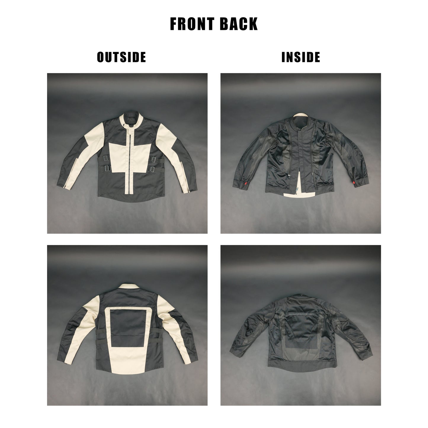 Cogobush Black & Beige Adventure Touring Motorcycle Riding Jacket with Armor Pockets #Desiderio #AdventureJacket #MotorcycleJacket #TouringGear #ArmorReady #RidingGear #BikerStyle #ProtectiveGear
