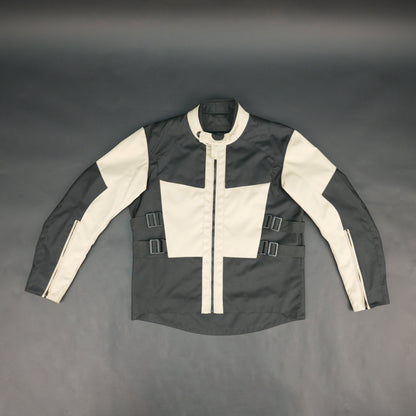 Cogobush Black & Beige Adventure Touring Motorcycle Riding Jacket with Armor Pockets #Desiderio #AdventureJacket #MotorcycleJacket #TouringGear #ArmorReady #RidingGear #BikerStyle #ProtectiveGear
