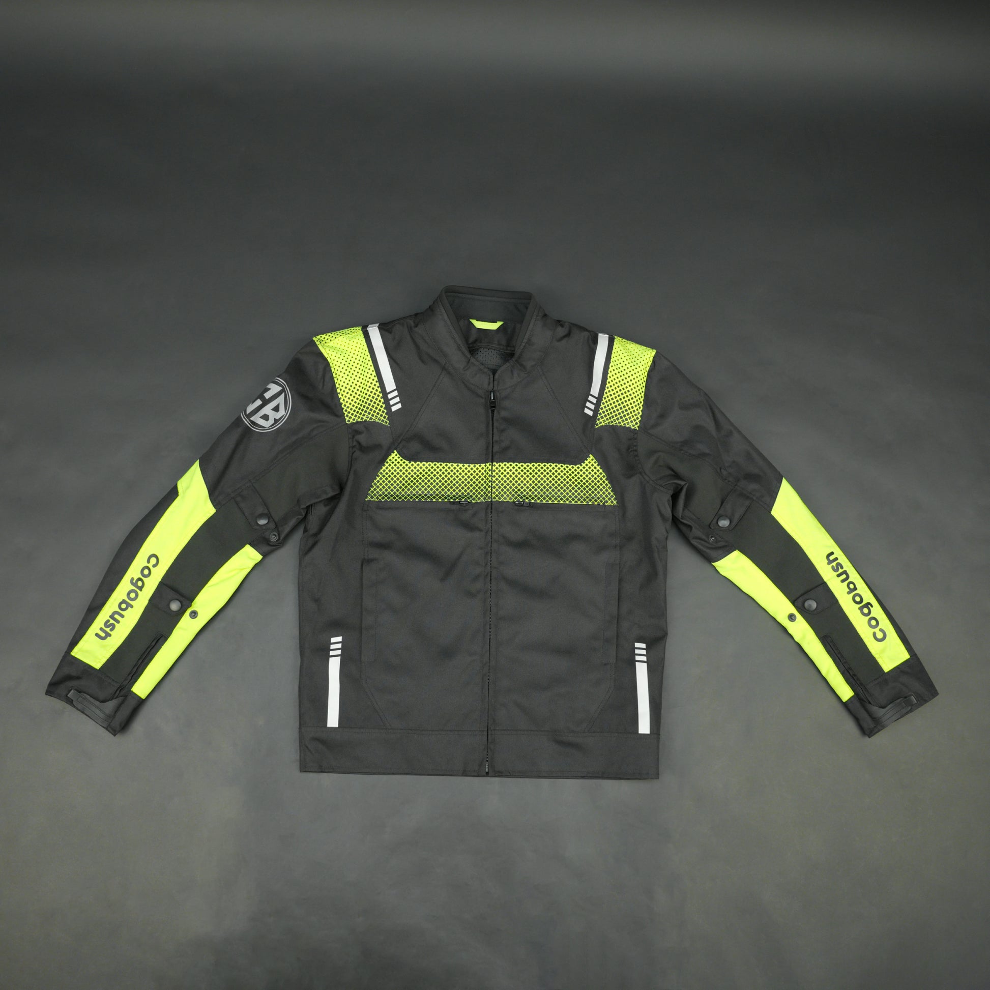 Cogobush Black & Neon Yellow Mesh Motorcycle Riding Jacket
#Desiderio #MotorcycleJacket #MeshJacket #RidingGear #BikerStyle #SummerRiding #ProtectiveGear #MotorcycleApparel
