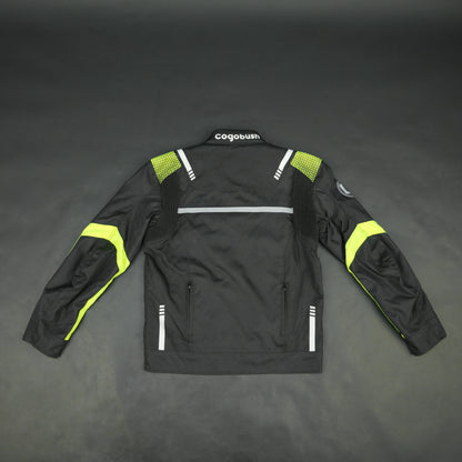 Cogobush Black & Neon Yellow Mesh Motorcycle Riding Jacket
#Desiderio #MotorcycleJacket #MeshJacket #RidingGear #BikerStyle #SummerRiding #ProtectiveGear #MotorcycleApparel